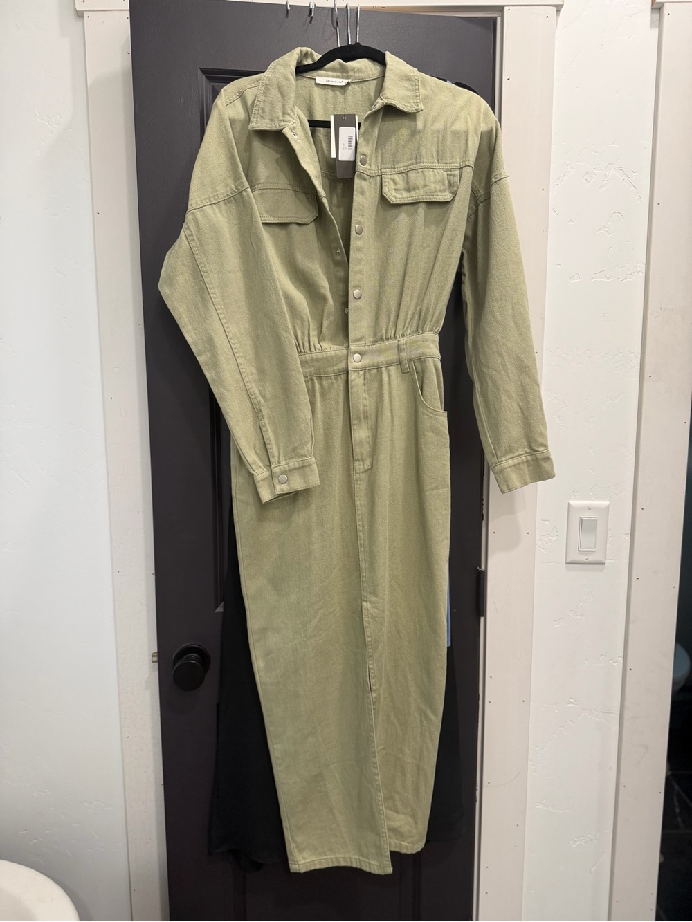 Casual Olive Utility Dress